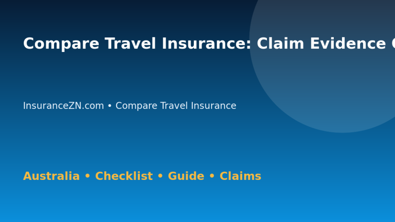 Compare Travel Insurance: Claim Evidence Guide for Australian Readers 2026 - InsuranceZN guide