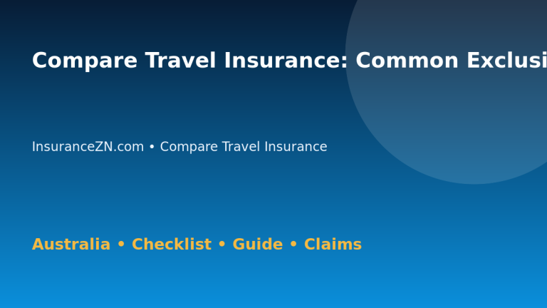 Compare Travel Insurance: Common Exclusions to Check for Australian Readers 2026 - InsuranceZN guide