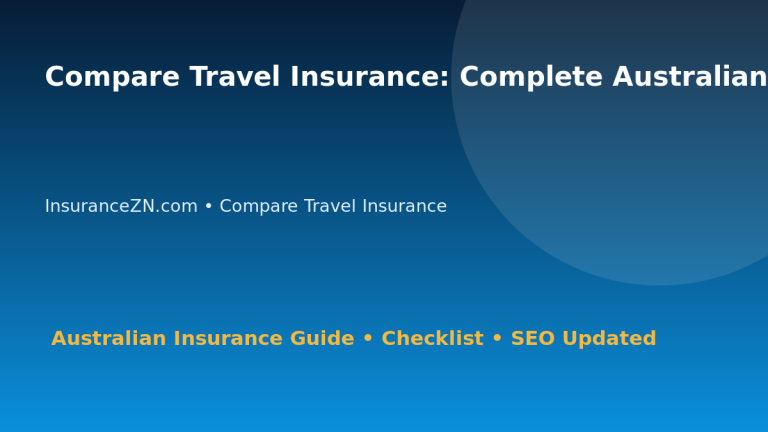 Compare Travel Insurance: Complete Australian Insurance SEO Guide for Australian Readers 2026 featured image