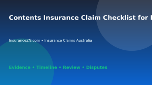 Contents Insurance Claim Checklist for Lost or Damaged Items - Australian insurance claims guide