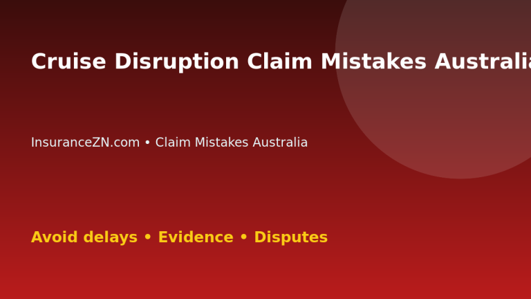 Cruise Disruption Claim Mistakes Australians Should Avoid - Australian insurance claim guide