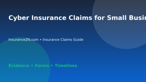 Cyber Insurance Claims for Small Business: First Response Checklist - Australian insurance claims guide