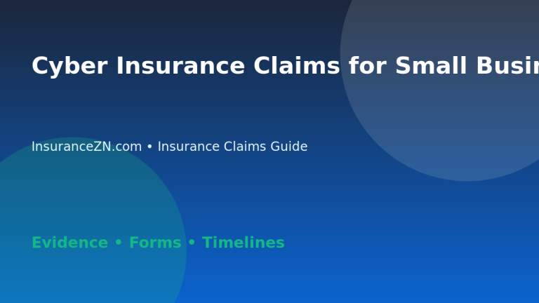 Cyber Insurance Claims for Small Business: First Response Checklist - Australian insurance claims guide