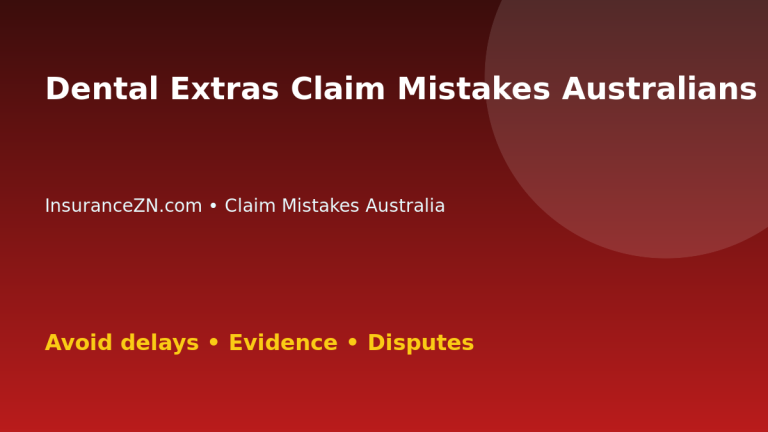 Dental Extras Claim Mistakes Australians Should Avoid - Australian insurance claim guide