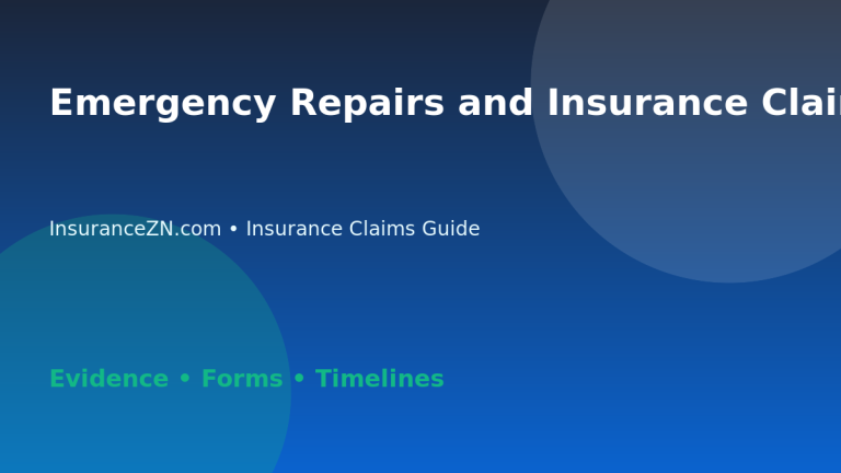 Emergency Repairs and Insurance Claims in Australia - Australian insurance claims guide