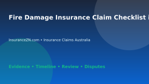 Fire Damage Insurance Claim Checklist in Australia - Australian insurance claims guide