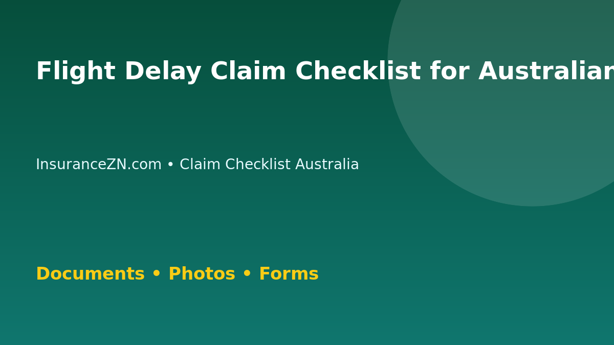 Flight Delay Claim Checklist for Australian Policyholders - Australian insurance claim guide