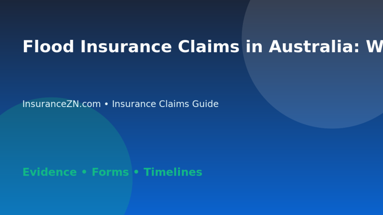 Flood Insurance Claims in Australia: What to Check - Australian insurance claims guide