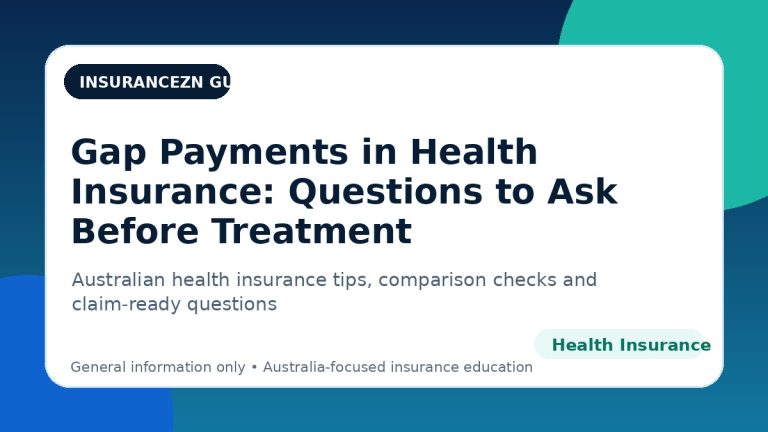 Gap Payments in Health Insurance: Questions to Ask Before Treatment - Australian health insurance guide