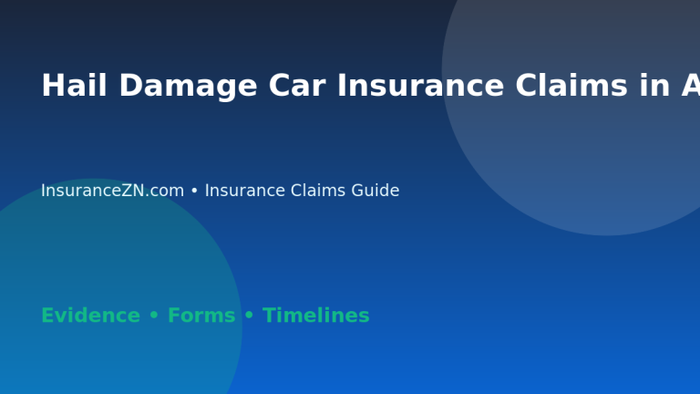 Hail Damage Car Insurance Claims in Australia - Australian insurance claims guide