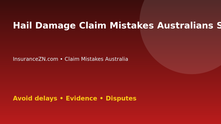 Hail Damage Claim Mistakes Australians Should Avoid - Australian insurance claim guide