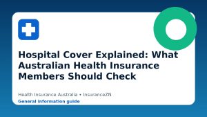 Hospital Cover Explained: What Australian Health Insurance Members Should Check - Health insurance guide for Australian readers