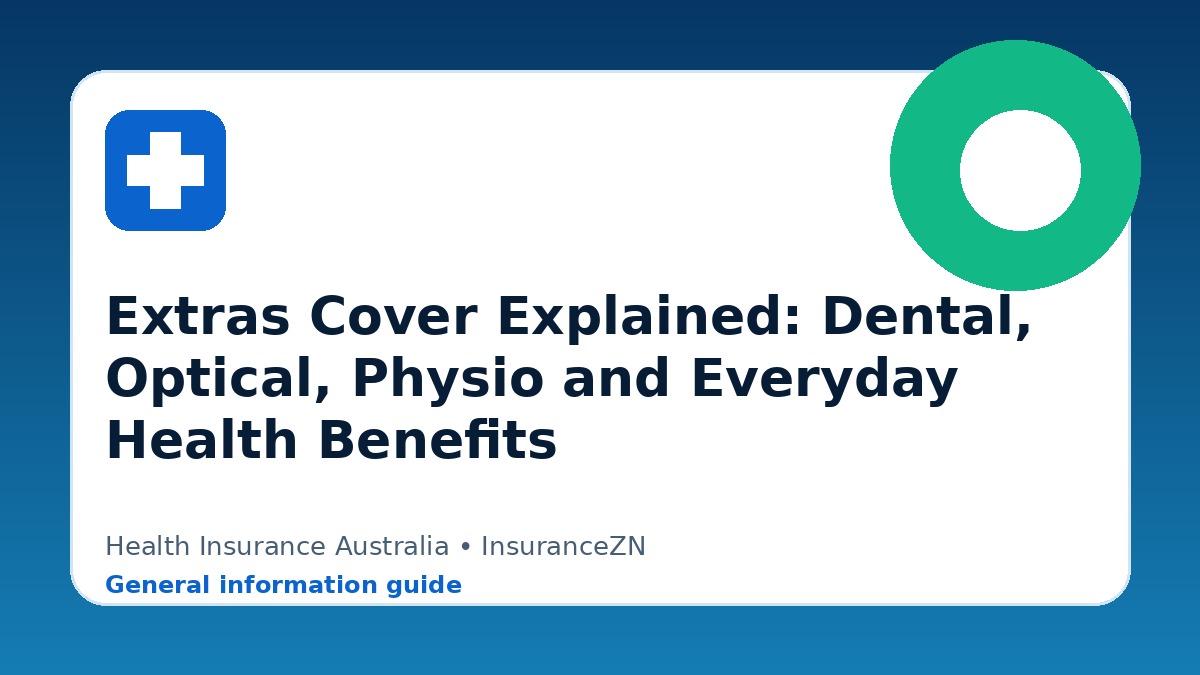 Extras Cover Explained: Dental, Optical, Physio and Everyday Health Benefits - Health insurance guide for Australian readers