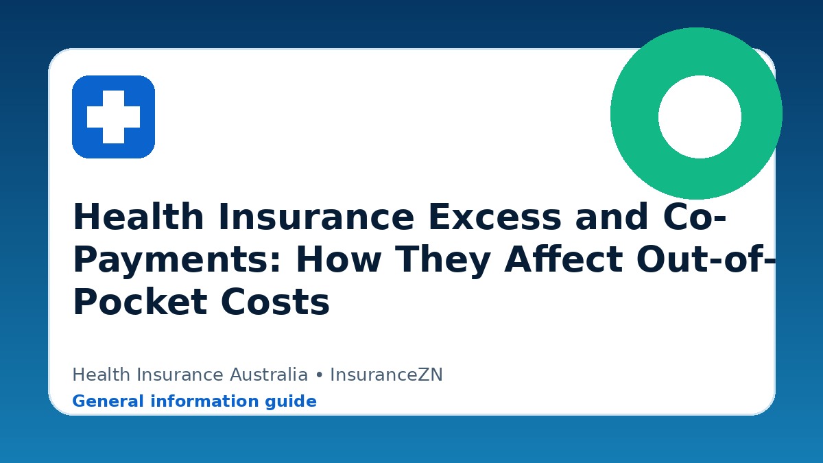 Health Insurance Excess and Co-Payments: How They Affect Out-of-Pocket Costs - Health insurance guide for Australian readers