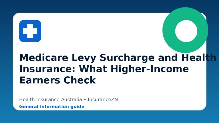 Medicare Levy Surcharge and Health Insurance: What Higher-Income Earners Check - Health insurance guide for Australian readers