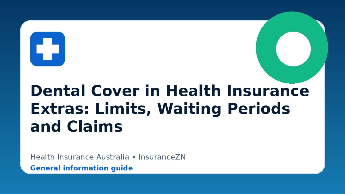 Dental Cover in Health Insurance Extras: Limits, Waiting Periods and Claims - Health insurance guide for Australian readers