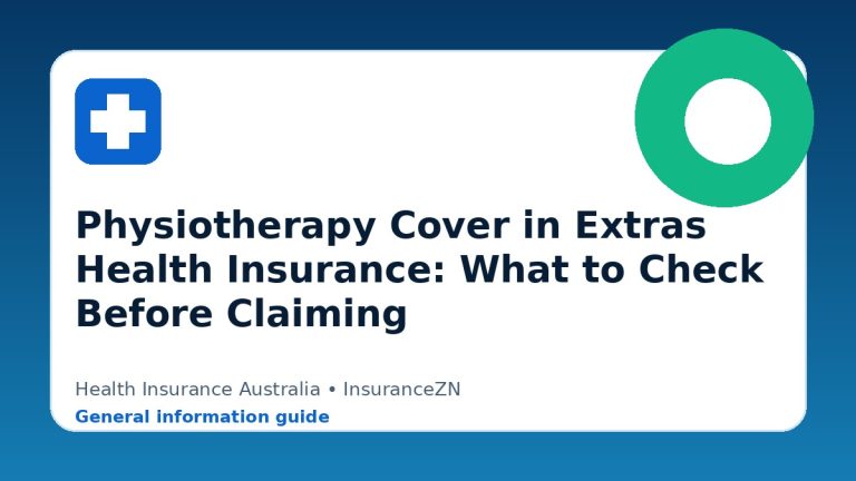 Physiotherapy Cover in Extras Health Insurance: What to Check Before Claiming - Health insurance guide for Australian readers