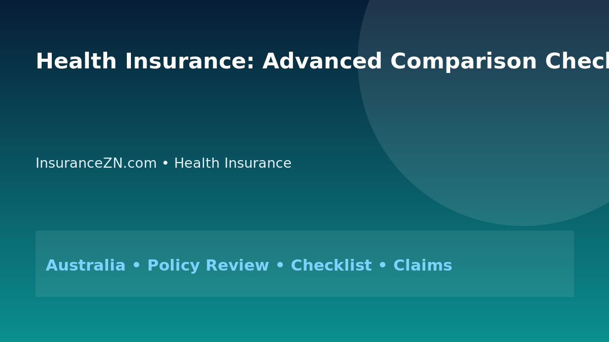 Health Insurance: Advanced Comparison Checklist for Australians 2026 - InsuranceZN Australian insurance guide