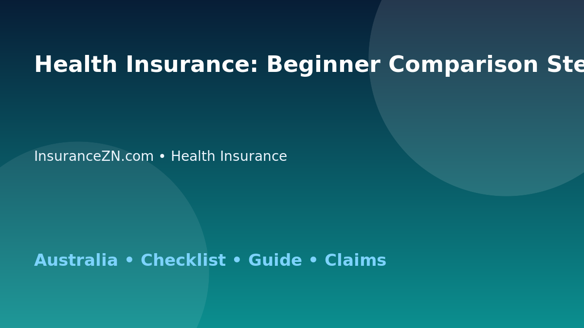 Health Insurance: Beginner Comparison Steps for Australian Readers 2026 - InsuranceZN Australian insurance guide