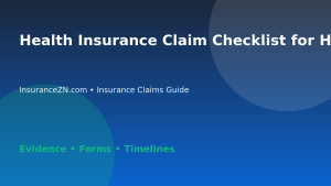 Health Insurance Claim Checklist for Hospital and Extras Cover - Australian insurance claims guide