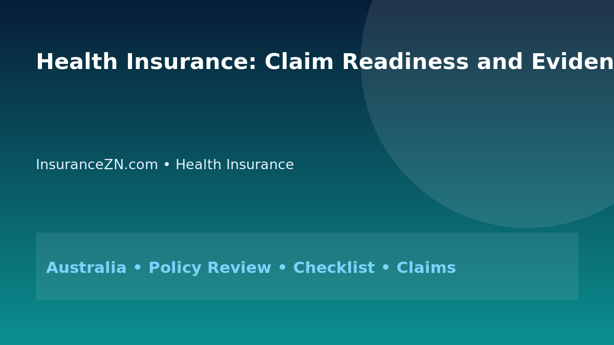Health Insurance: Claim Readiness and Evidence Strategy for Australians 2026 - InsuranceZN Australian insurance guide