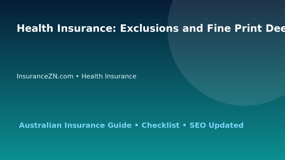 Health Insurance: Exclusions and Fine Print Deep Guide for Australian Readers 2026 featured image