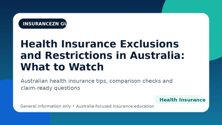 Health Insurance Exclusions and Restrictions in Australia: What to Watch - Australian health insurance guide