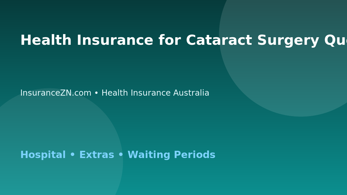 Health Insurance for Cataract Surgery Questions - Australian insurance guide