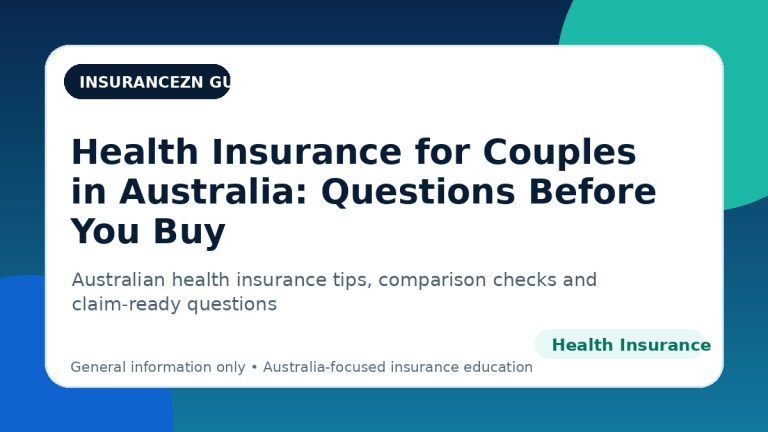 Health Insurance for Couples in Australia: Questions Before You Buy - Australian health insurance guide