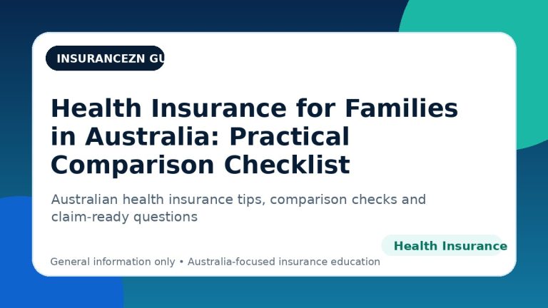Health Insurance for Families in Australia: Practical Comparison Checklist - Australian health insurance guide