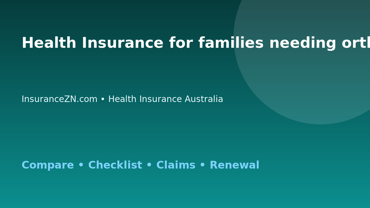 Health Insurance for families needing orthodontic extras in Australia - Australian insurance guide