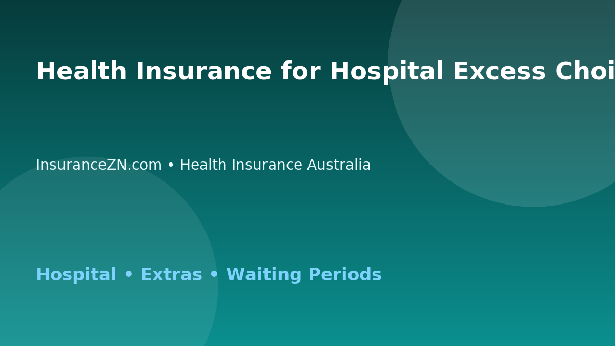 Health Insurance for Hospital Excess Choices - Australian insurance guide