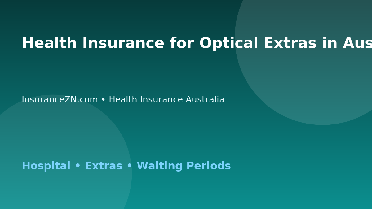 Health Insurance for Optical Extras in Australia - Australian insurance guide
