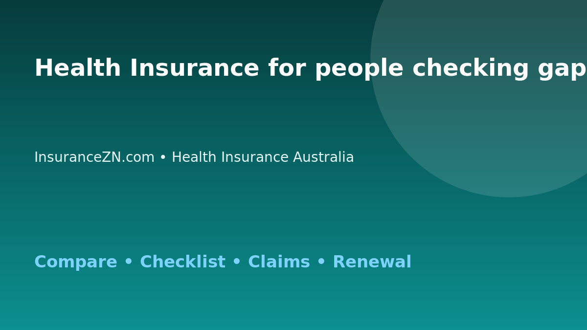 Health Insurance for people checking gap cover in Australia - Australian insurance guide