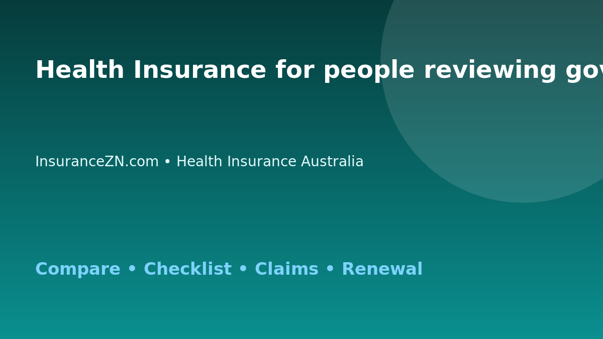 Health Insurance for people reviewing government rebates in Australia - Australian insurance guide
