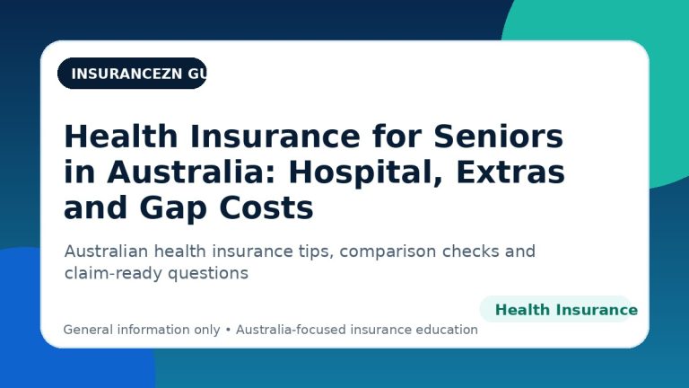 Health Insurance for Seniors in Australia: Hospital, Extras and Gap Costs - Australian health insurance guide