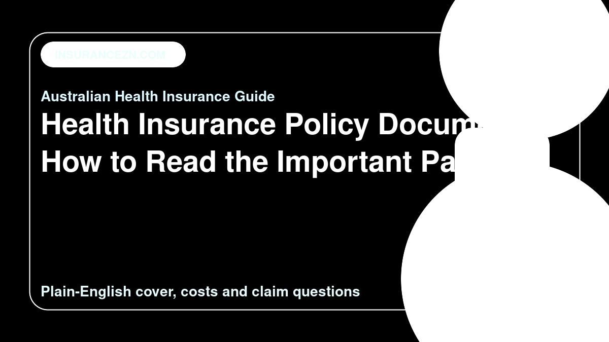 Health Insurance Policy Documents: How to Read the Important Parts - Australian health insurance guide