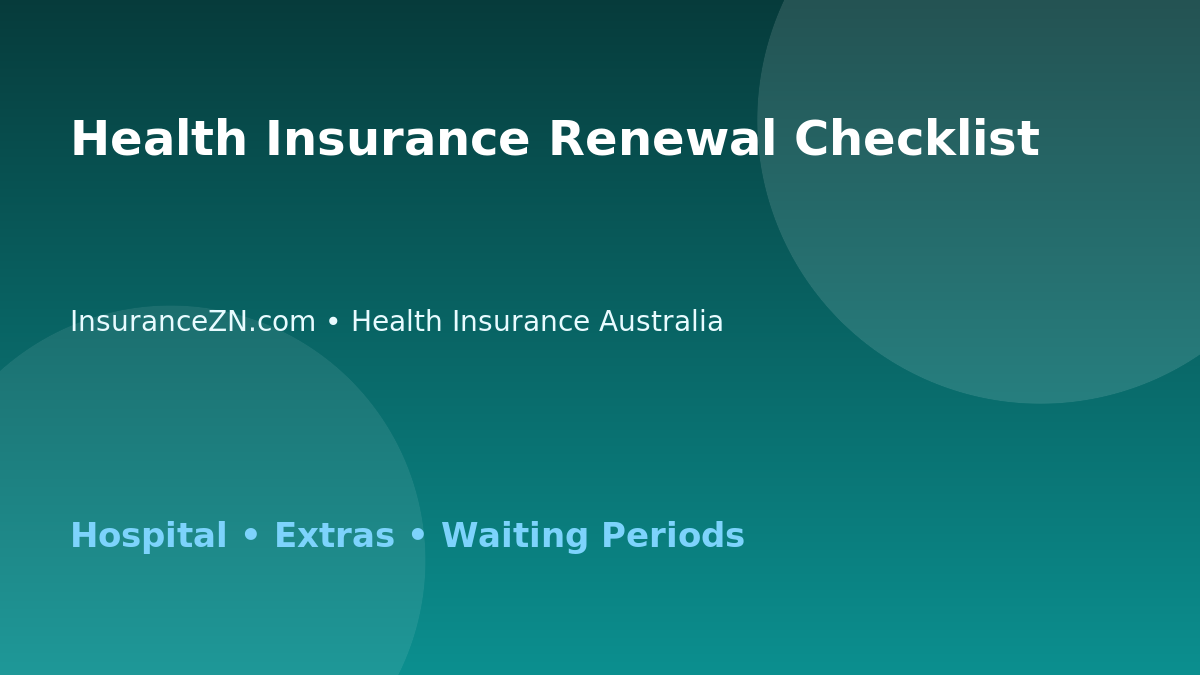 Health Insurance Renewal Checklist - Australian insurance guide