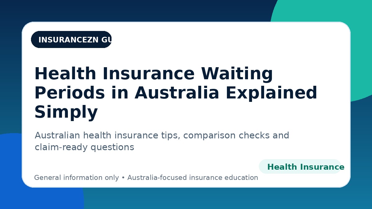 Health Insurance Waiting Periods in Australia Explained Simply - Australian health insurance guide