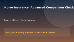 Home Insurance: Advanced Comparison Checklist for Australians 2026 - InsuranceZN Australian insurance guide
