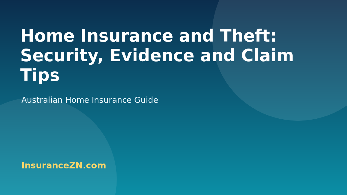 Home Insurance and Theft: Security, Evidence and Claim Tips - Australian home insurance guide from InsuranceZN