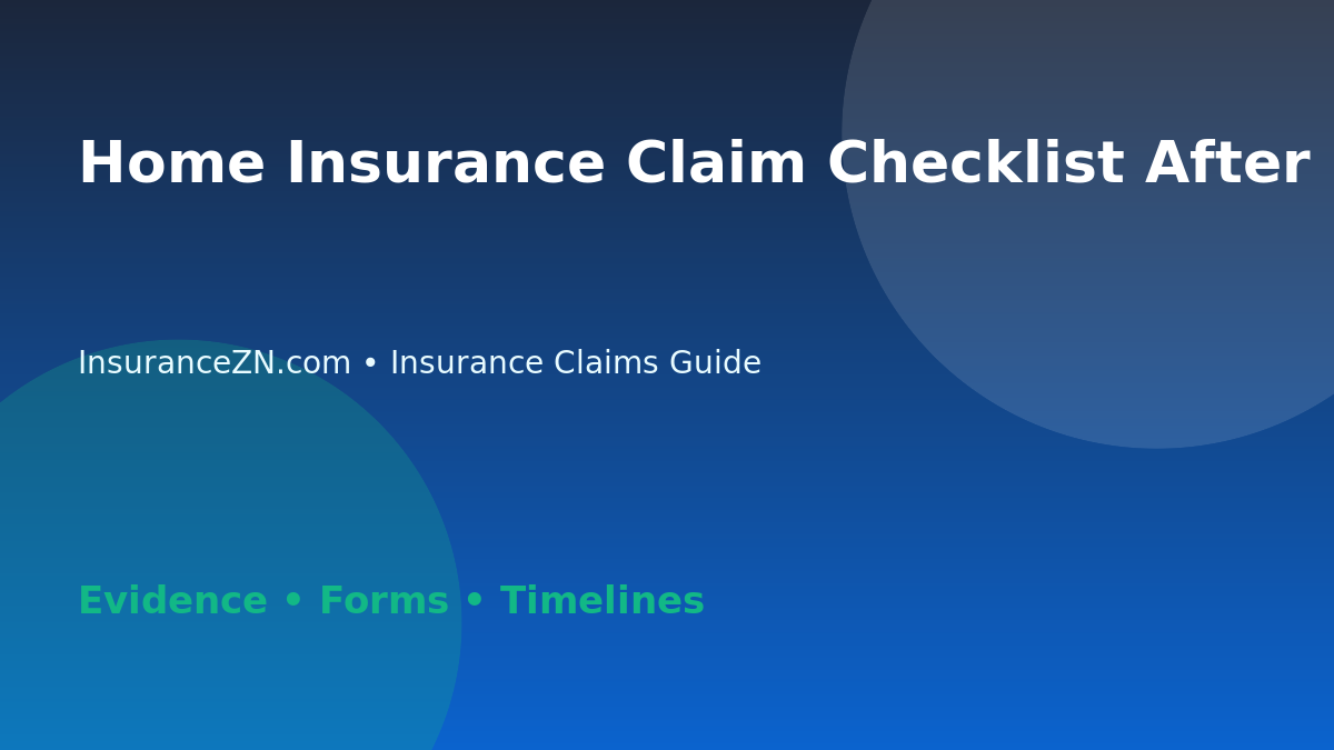Home Insurance Claim Checklist After Storm Damage in Australia - Australian insurance claims guide