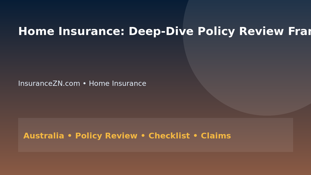 Home Insurance: Deep-Dive Policy Review Framework for Australians 2026 - InsuranceZN Australian insurance guide