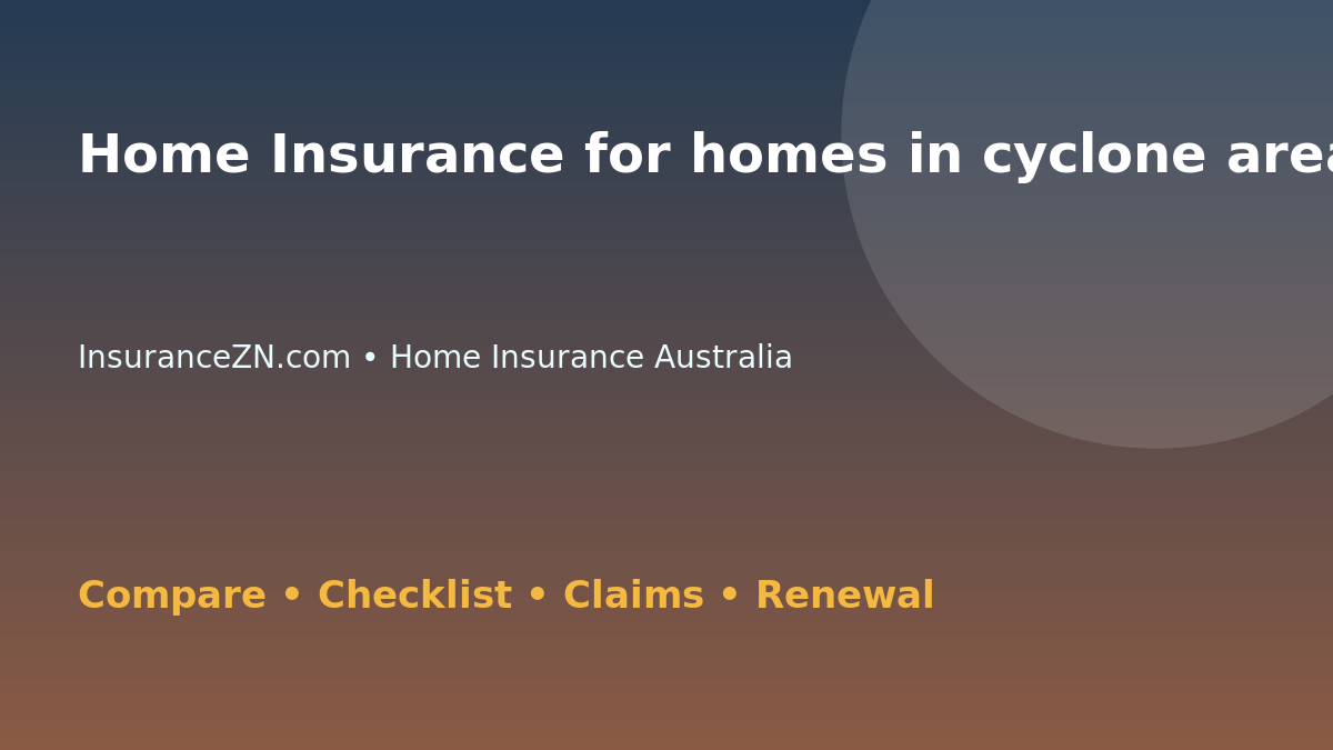 Home Insurance for homes in cyclone areas in Australia - Australian insurance guide