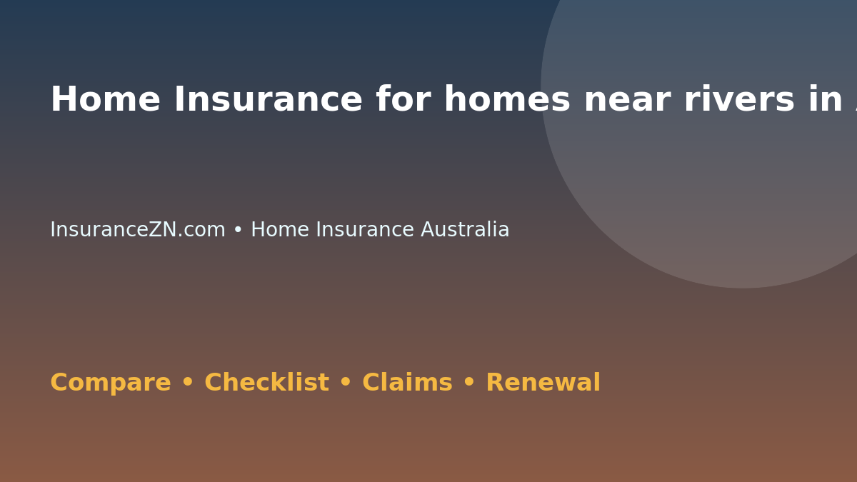 Home Insurance for homes near rivers in Australia - Australian insurance guide