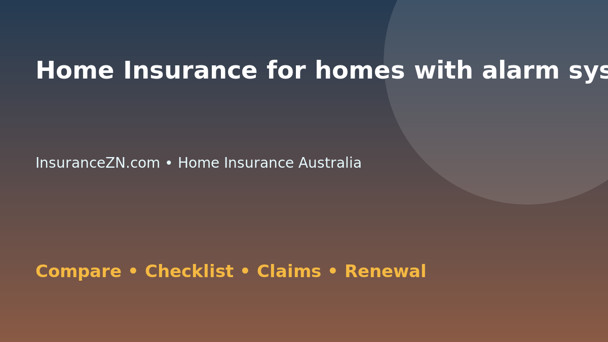 Home Insurance for homes with alarm systems in Australia - Australian insurance guide