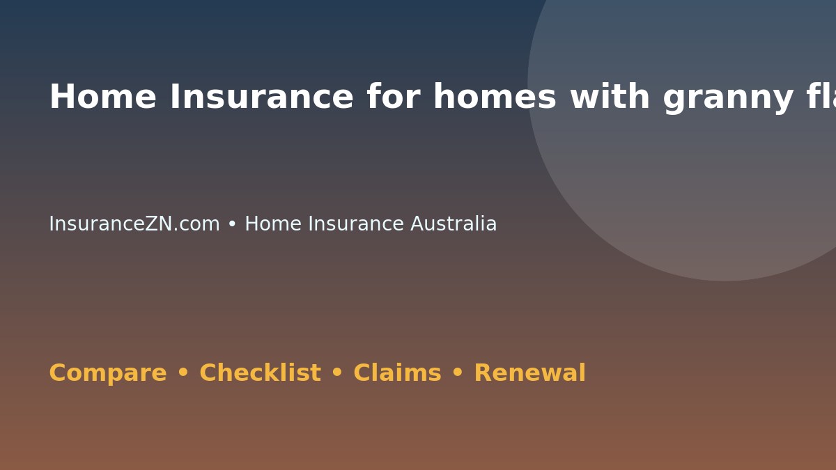 Home Insurance for homes with granny flats in Australia - Australian insurance guide