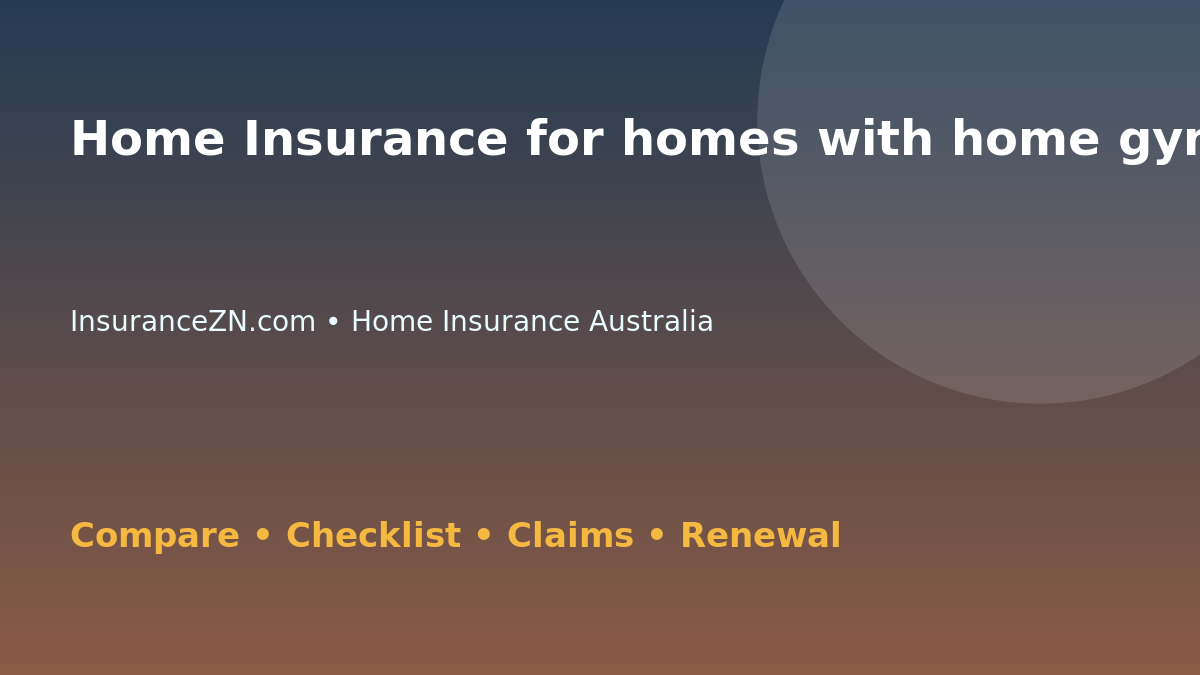 Home Insurance for homes with home gyms in Australia - Australian insurance guide