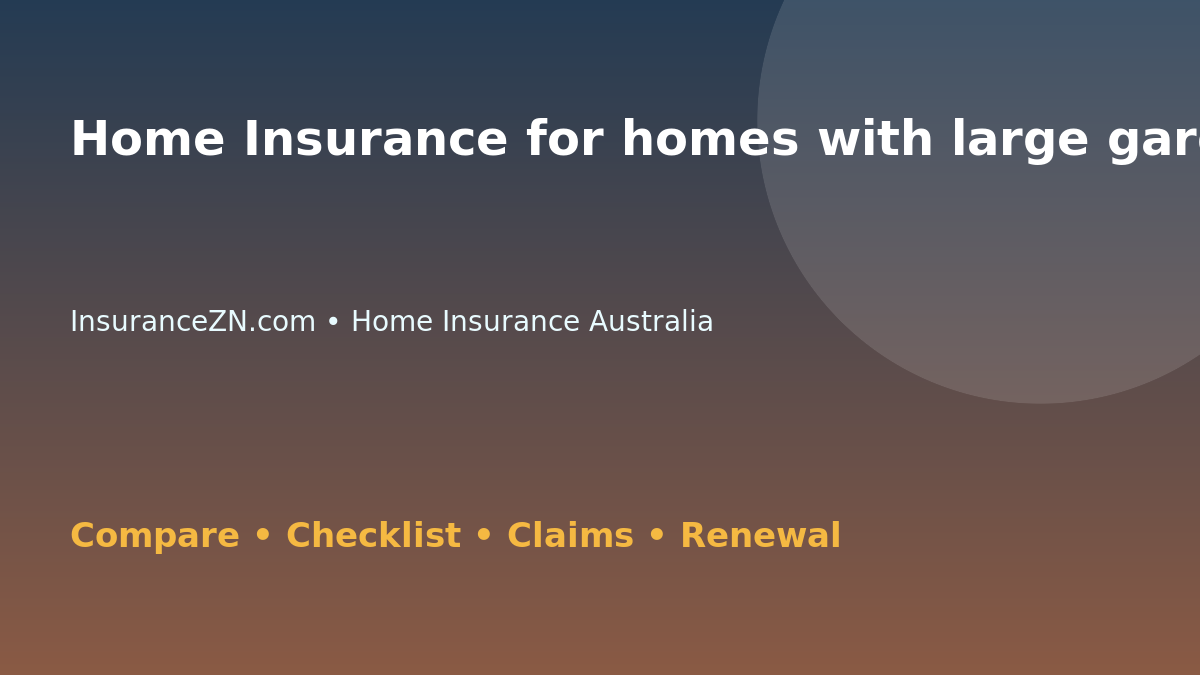 Home Insurance for homes with large gardens in Australia - Australian insurance guide