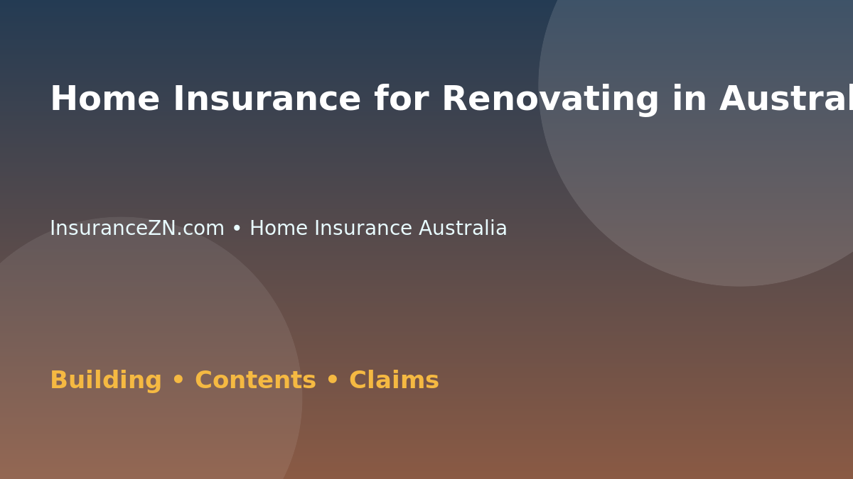 Home Insurance for Renovating in Australia - Australian insurance guide